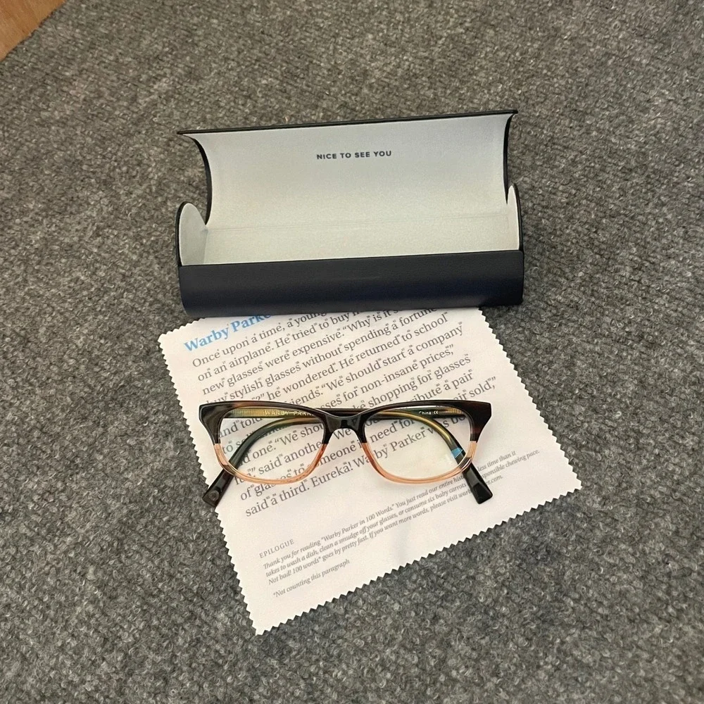 Warby Parker Cateye Glasses Frames Rose 615 Tortoise Shell Fade  49-16-140 Pink